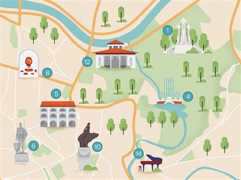 Vilnius city map by Raminta Jogminaite on Dribbble