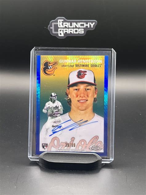 2023 Topps Chrome Platinum Anniversary Gunnar Henderson RC Blue Prism