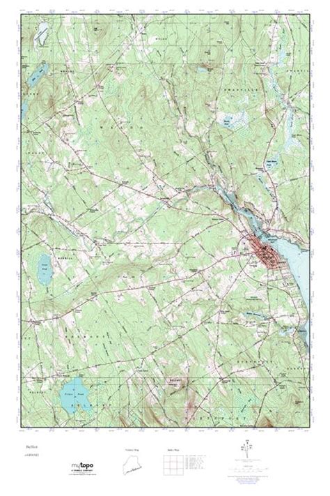 MyTopo Belfast Maine USGS Quad Topo Map