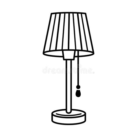 Table Lamp Vector Icon Bedside Lantern With Lampshade On A Stand