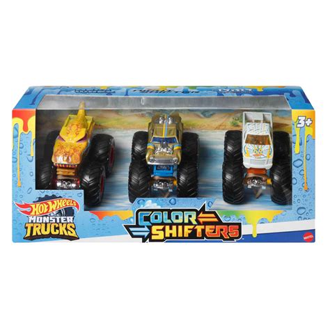 Hot Wheels Monster Trucks Color Shifters Toy Trucks Pk Of Rossy