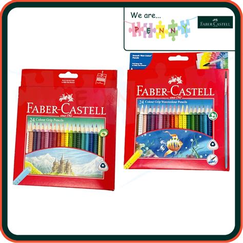 Jual Faber Castell Pensil Warna Dan Pensil Warna Air 24 Grip Colour 100