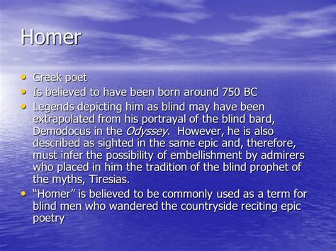 Homer Greek Poet Biography