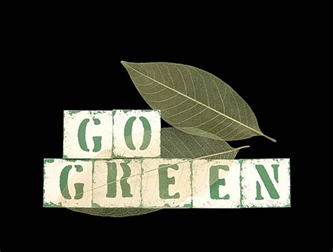 Go Green Typography With Leaves And Gradations Vector Go Green