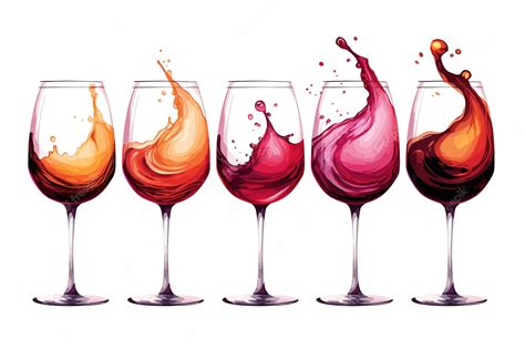 Premium Vector Wine Glass Vector Set Collection Graphic Clipart