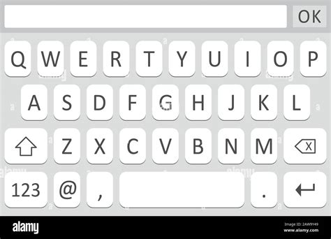 Mobile Phone Keyboard Vector Template Smatrphone Keypad Interface