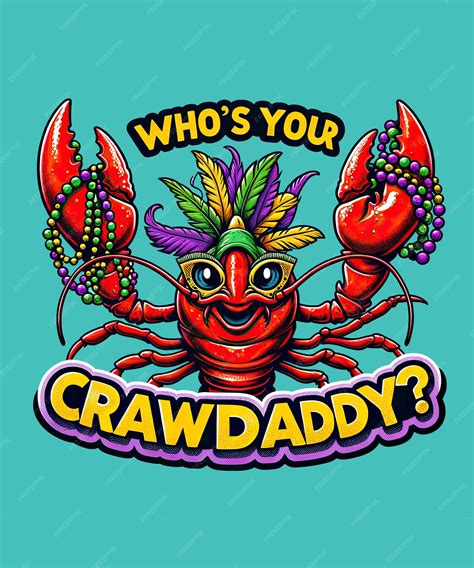 Premium Psd Mardi Gras Crawfish Fiesta Crawdaddy