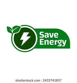 Save Energy Icon Energy Saving Symbol Stock Vector (Royalty Free ...