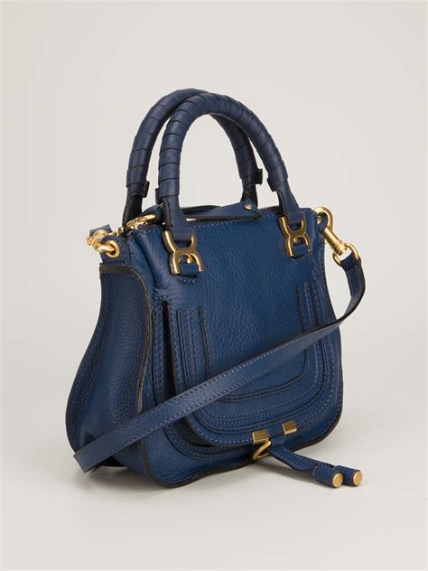 Chloé Marcie Mini Shoulder Bag In Blue Lyst