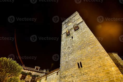 Castle tower at night 14446316 Stock Photo at Vecteezy