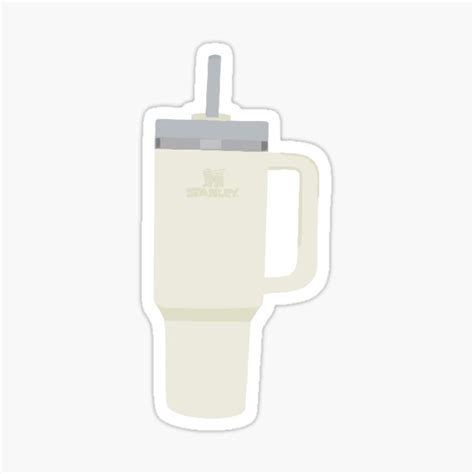 Cream Stanley Cup Sticker For Sale By Maggierosegouge Redbubble