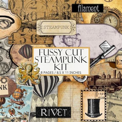 Steampunk Cars Steampunk Printable Junk Journal Kit Etsy