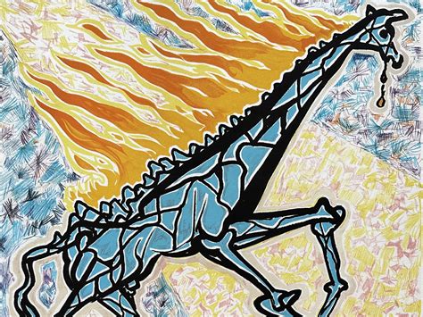 Salvador DALI - Giraffe in Flammen, 1976 - Originale Lithographie, mit ...
