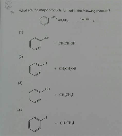 Solved What Are The Major Products Formed In The Following