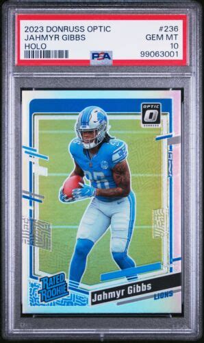 2023 PANINI DONRUSS OPTIC HOLO 236 JAHMYR GIBBS ROOKIE RC PSA 10 EBay