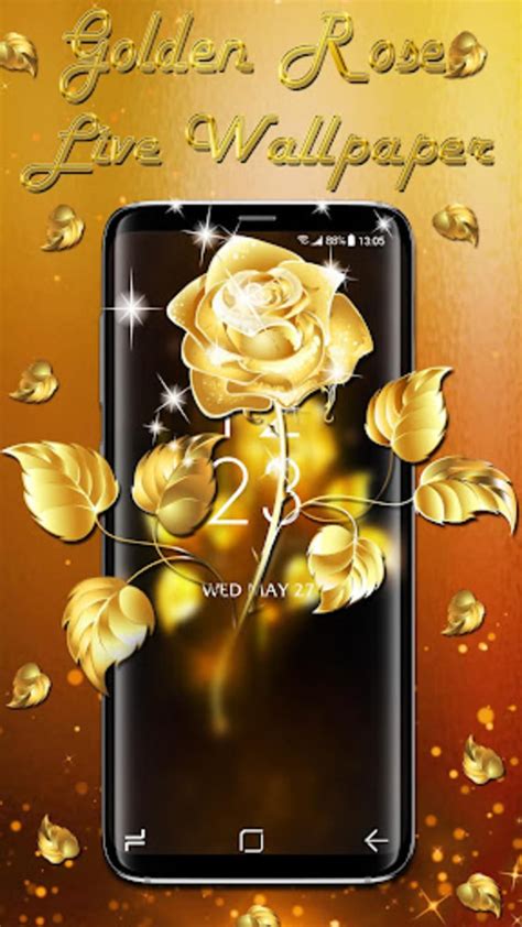 Android I In Golden Rose Apus Live Wallpaper Ndir