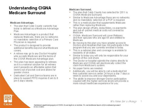 Understanding CIGNA Medicare Surround Medicare Advantage The plan