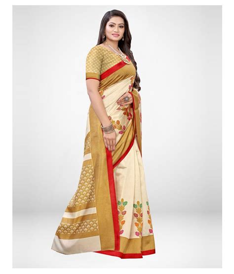 Sherine Beige Silk Blend Saree Buy Sherine Beige Silk Blend Saree