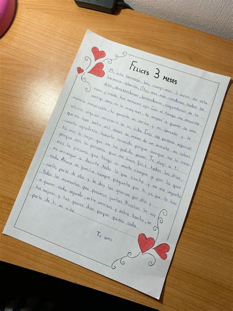 Una Carta Para Mi Novio Por Nuestros 3 Meses Juntos Cute Boyfriend