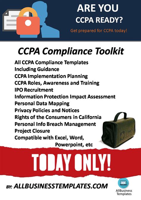 CCPA Compliance Toolkit Templates At Allbusinesstemplates