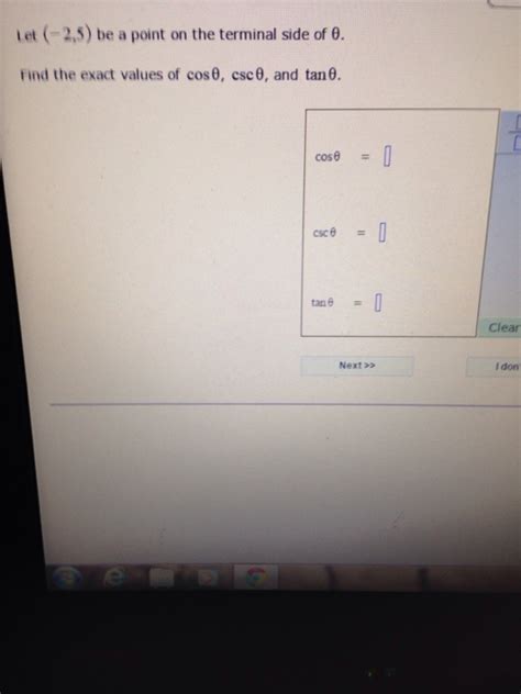 Solved Let (-2,5) be a point on the terminal side of theta. | Chegg.com