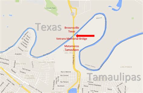 Brownsville, Texas – Matamoros, Tamaulipas Border Crossings - Drive ...