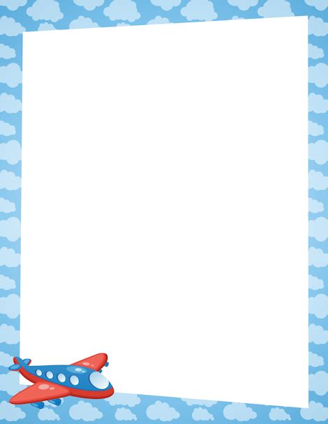 Airplane Border: Clip Art, Page Border, and Vector Graphics | Clip art ...