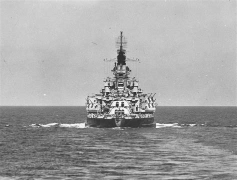 Stern View Of The Uss Nevada Bb 36 As She Prowls Off Cherbourg In