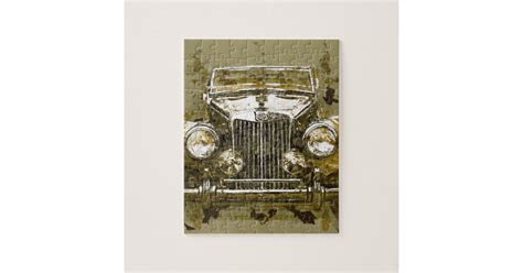 Vintage MG Sports Car Jigsaw Puzzle | Zazzle