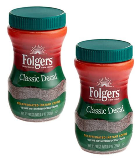 Folgers Classic Decaf Instant Coffee 8 Oz Pack Of 2