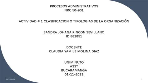 Calam O Actividad Procesos Administrativos