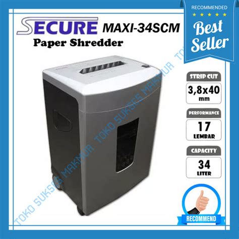 Jual Secure Maxi Scm Strip Cut Mesin Penghancur Kertas Paper