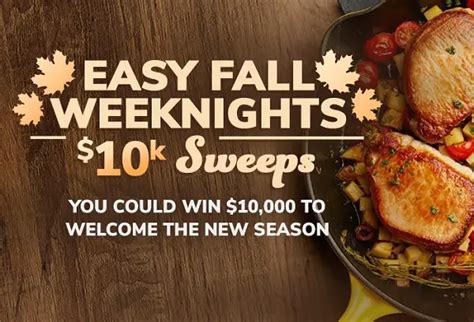 Food Network Easy Fall Weeknights Sweepstakes 2022 Win 10000 Cash