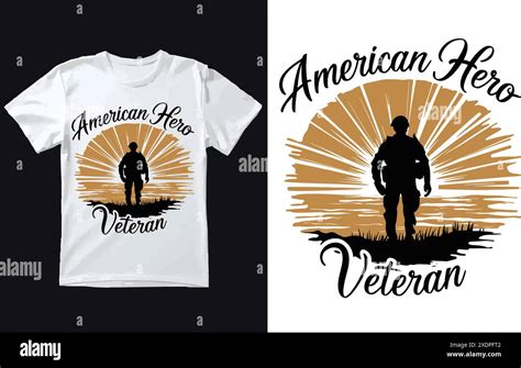 American Hero Veteran T Shirt Design Vector Stock Vector Image Art