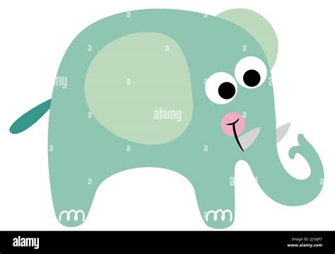 Funny elephant isolated on white Stock Photo - Alamy