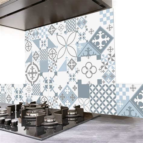 Cr Dence De Cuisine Adh Sive En Aluminium Carreaux De Ciment Style