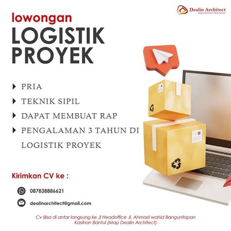 Lowongan Kerja Logistic Proyek Di Dealin Architect Lokerjogja Id