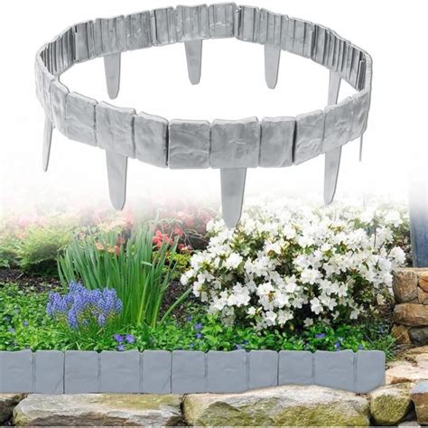 Bordures De Jardin M Bordure De Pelouse Effet Pierre En Plastique