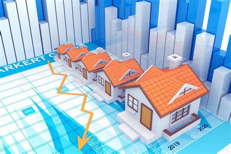 Real estate growth chart stock illustration. Illustration of economy - 188385933