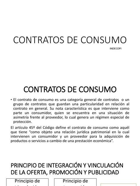 Contratos De Consumo Pdf Publicidad Oferta Economía