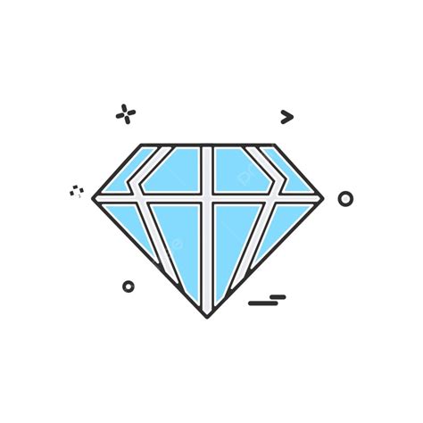 Vector De Diseño De Icono De Diamante Png Dibujos Geométrico Oro