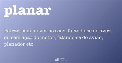 Planar - Dicio, Dicionário Online de Português
