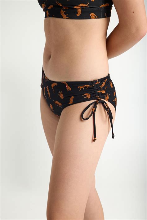 Menstrua N Plavky Modibodi Teen High Bikini Cheetah Chase Black Spodn D L Modi Ccb