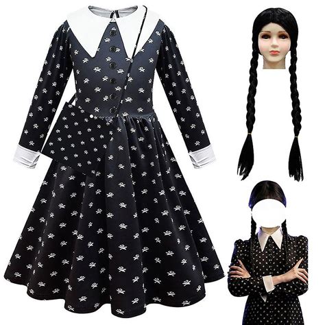 Quarta Feira Addams Cosplay Para Menina Fantasia Nova Princesa