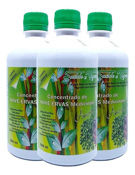 Kit Rem Dio Natural Combate Doen As Ervas Ml Mercado Livre