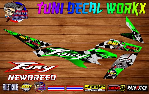 KAWASAKI FURY 125 NEWBREED Jrp X Daeng Decal Stickers V2 W Freebies