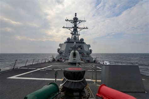 Us And Canadian Warships Sail Through Taiwan Strait