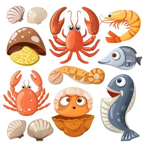 A Collection Of Crab Shells And Crab Toys Premium Ai Generated Vector