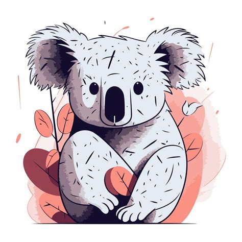 Premium Vector Cute Koala Vector Illustration Hand Drawn Cute Koala Vector Illustration