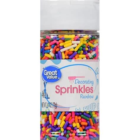 Great Value Decorating Rainbow Sprinkles 2 7 Oz